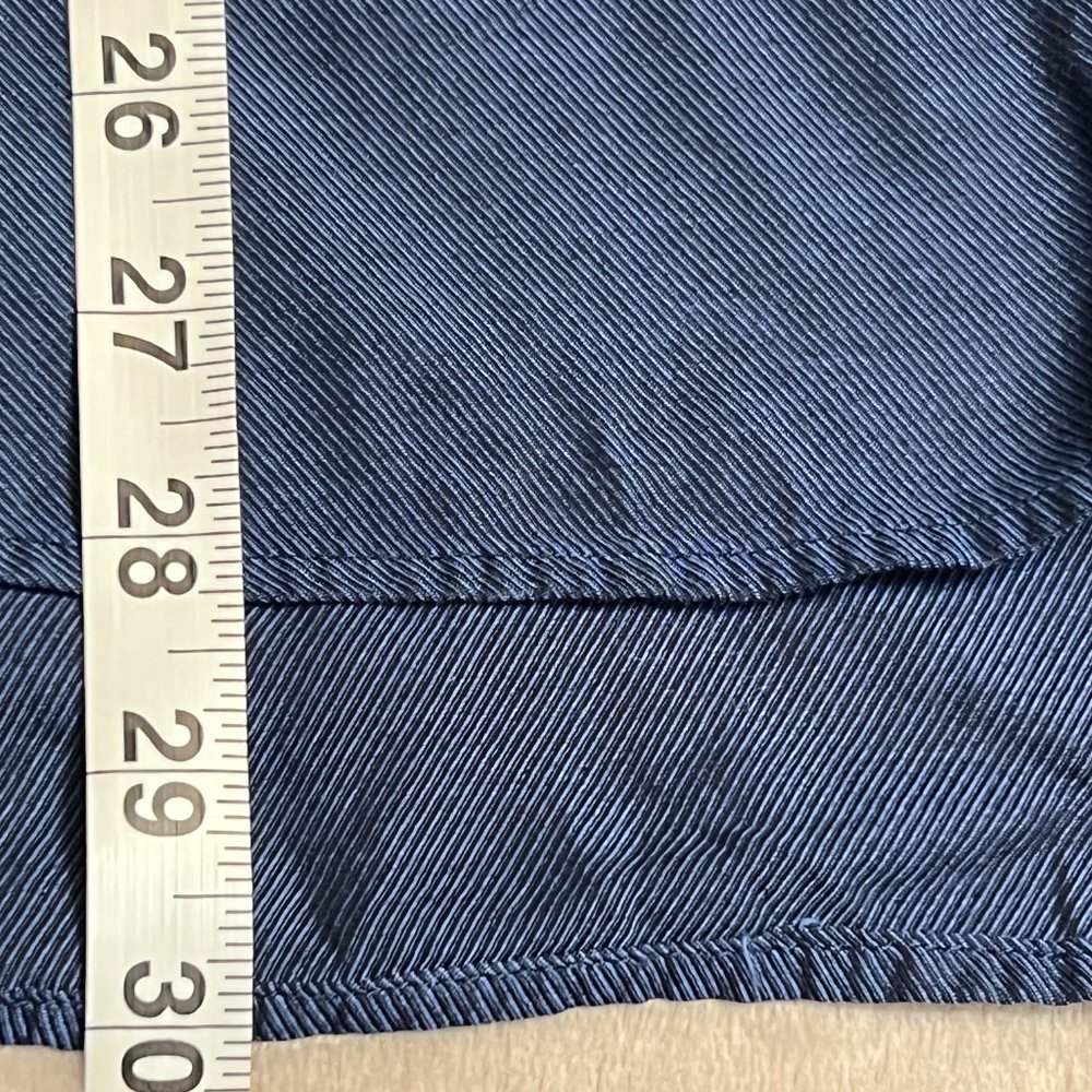 Zara Men's Button Down Shirt Navy Long Sleeve Size L Pocket - Picture 9 of 9